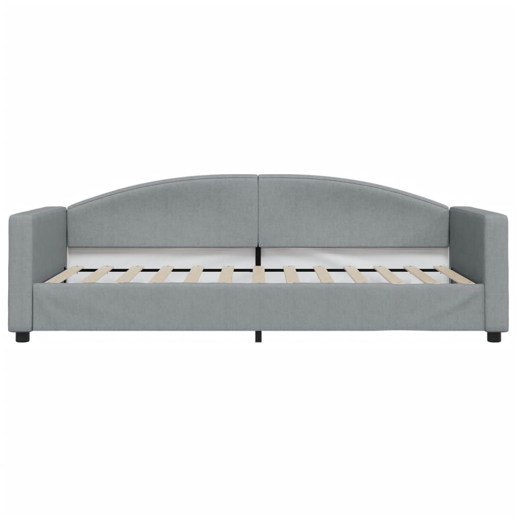 Lit de jour avec gigogne sans matelas gris clair 90x200 cm - XIOS
