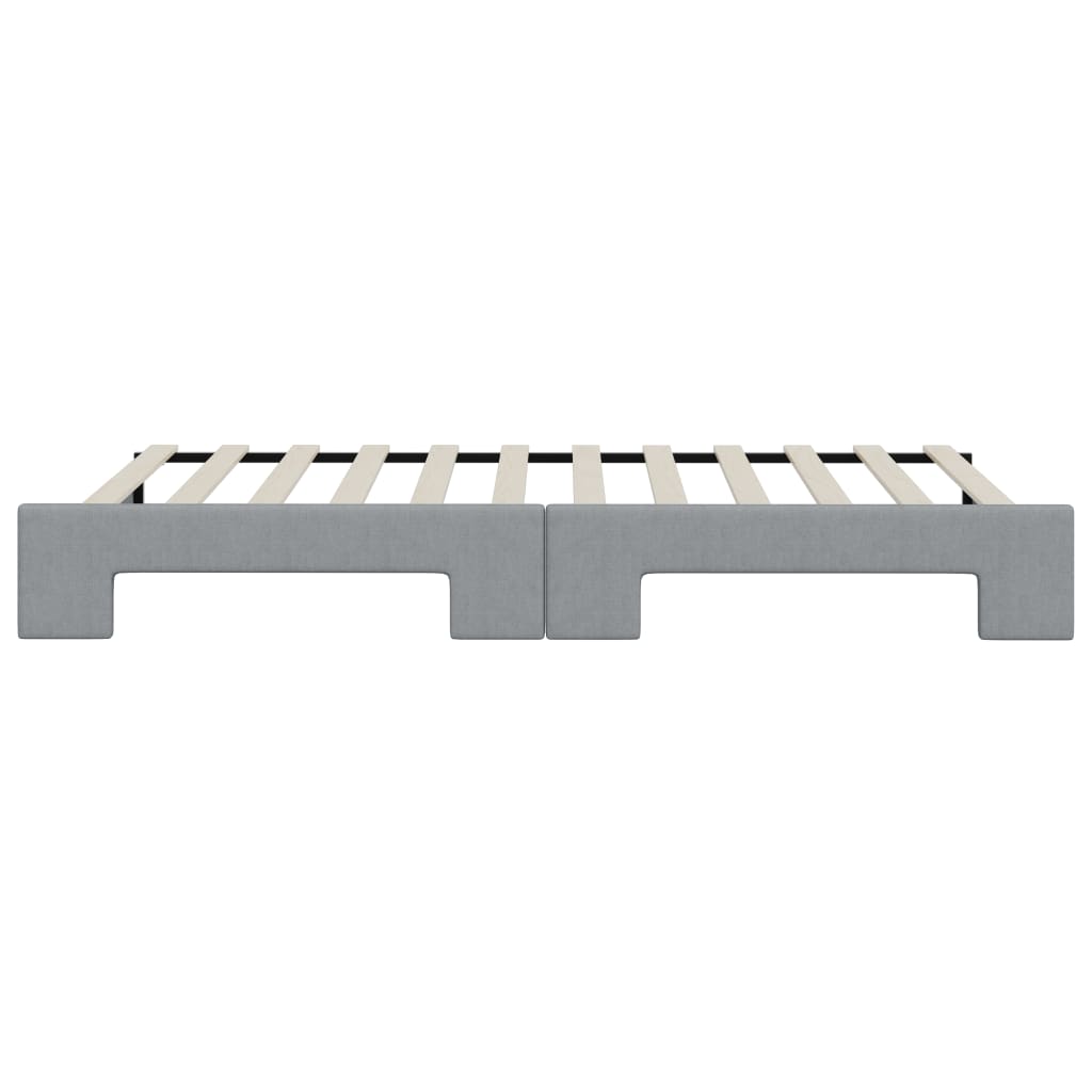 Lit de jour avec gigogne sans matelas gris clair 90x200 cm - XIOS