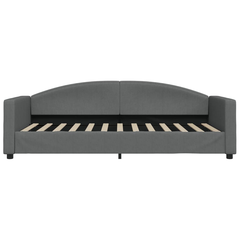 Lit de jour avec gigogne sans matelas gris foncé 90x200 cm - XIOS