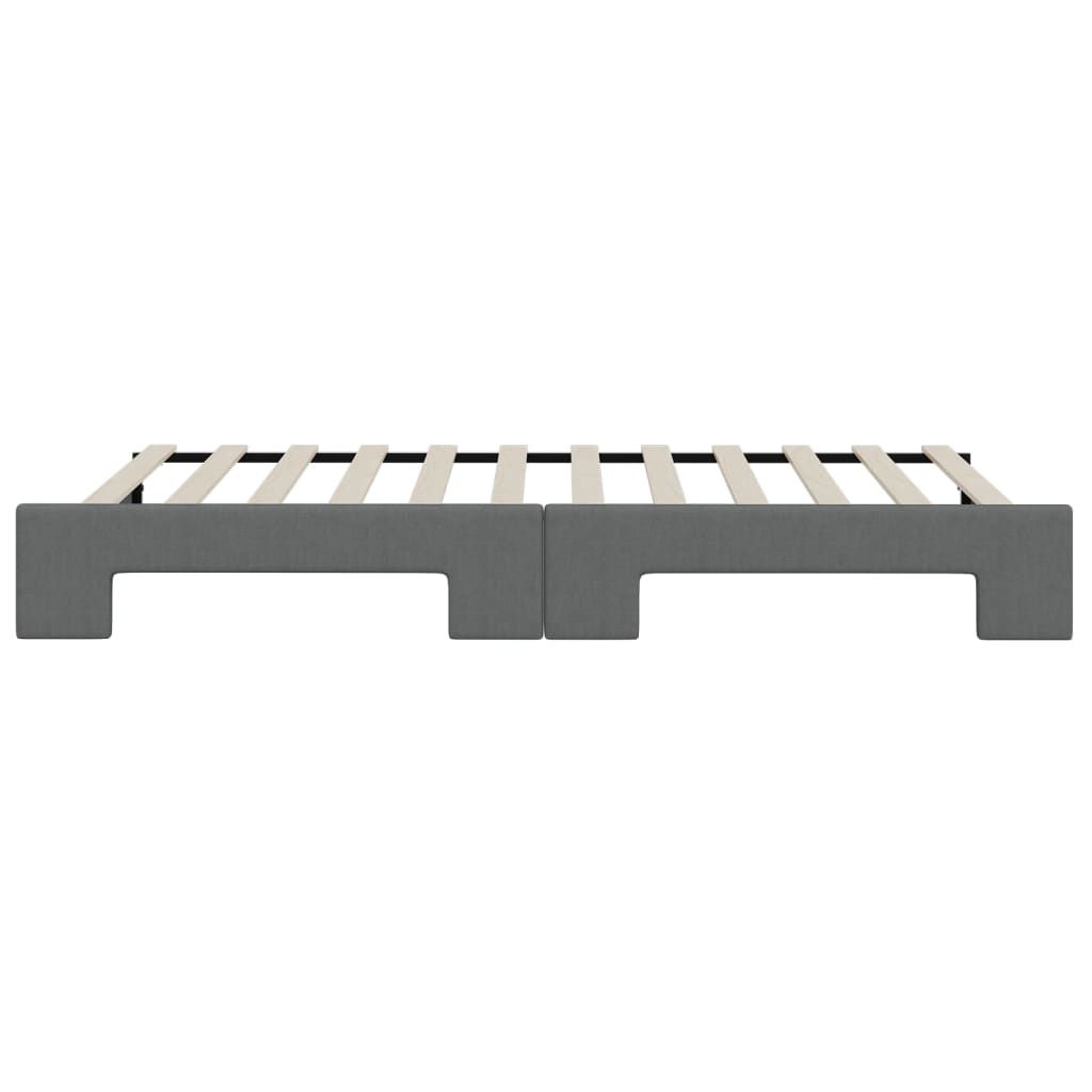 Lit de jour avec gigogne sans matelas gris foncé 90x200 cm - XIOS