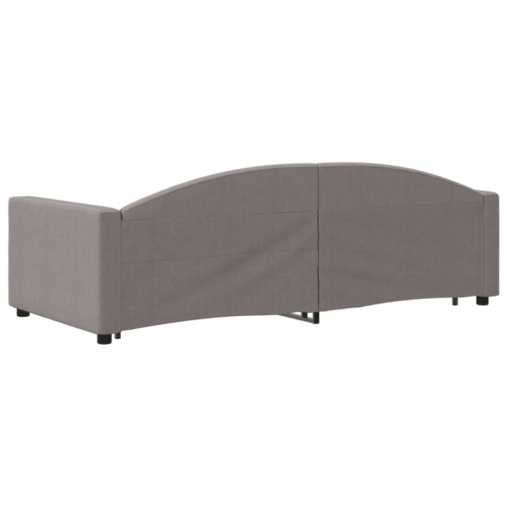 Lit de jour avec gigogne sans matelas taupe 90x200 cm - XIOS