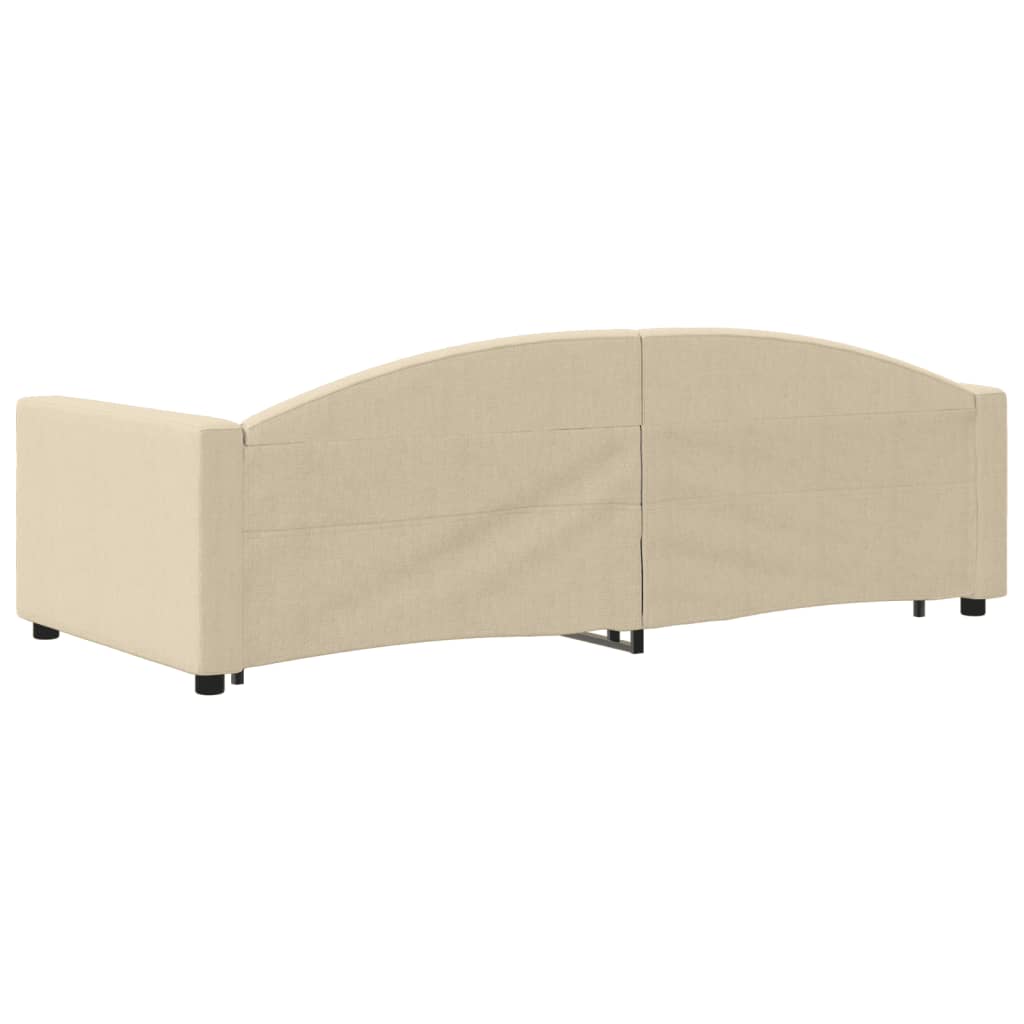 Lit de jour avec gigogne sans matelas crème 90x200 cm - XIOS