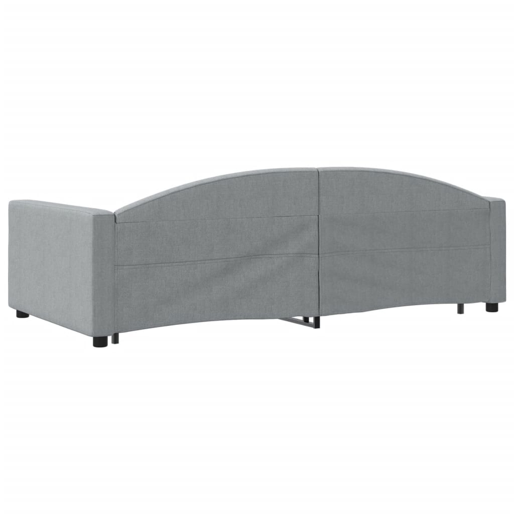Lit de jour avec gigogne sans matelas gris clair 100x200 cm - XIOS