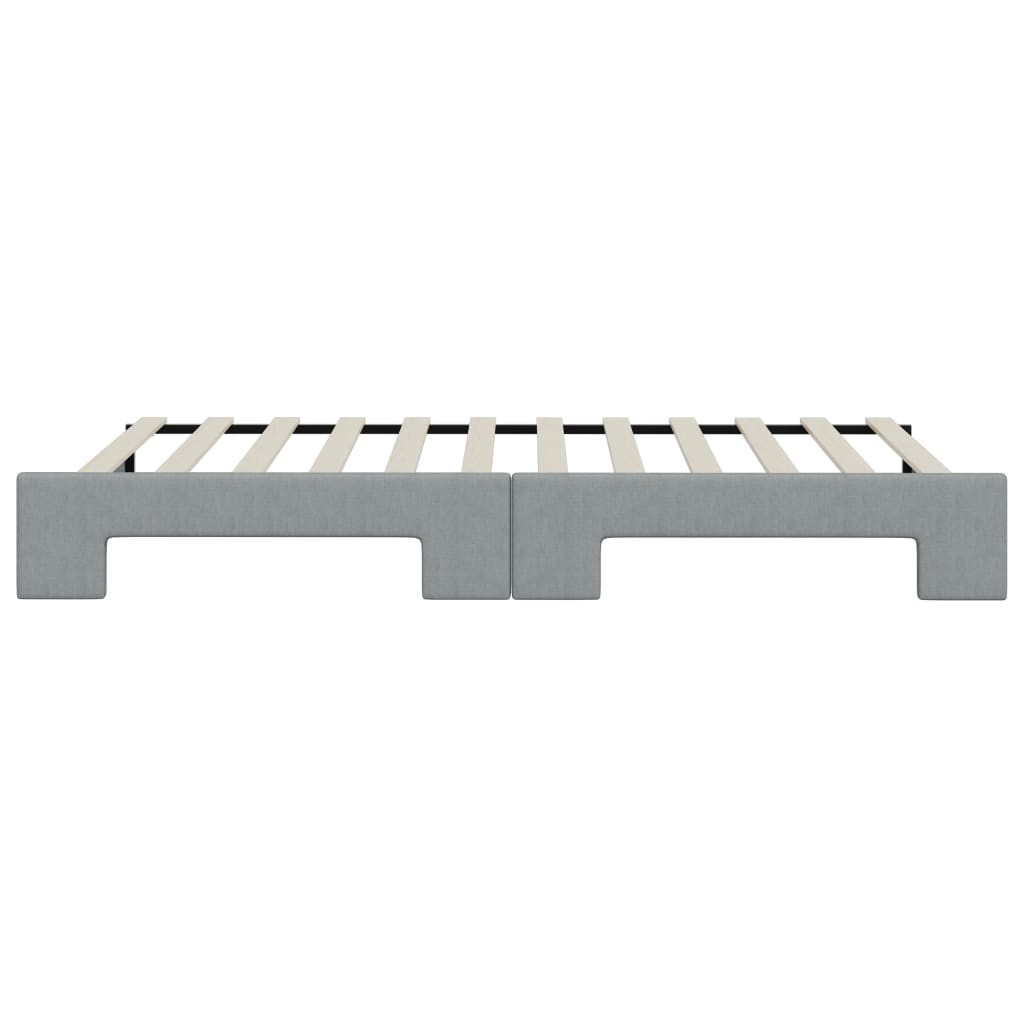 Lit de jour avec gigogne sans matelas gris clair 100x200 cm - XIOS