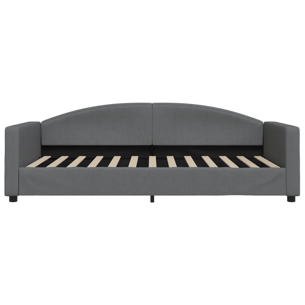 Lit de jour avec gigogne sans matelas gris foncé 100x200 cm - XIOS