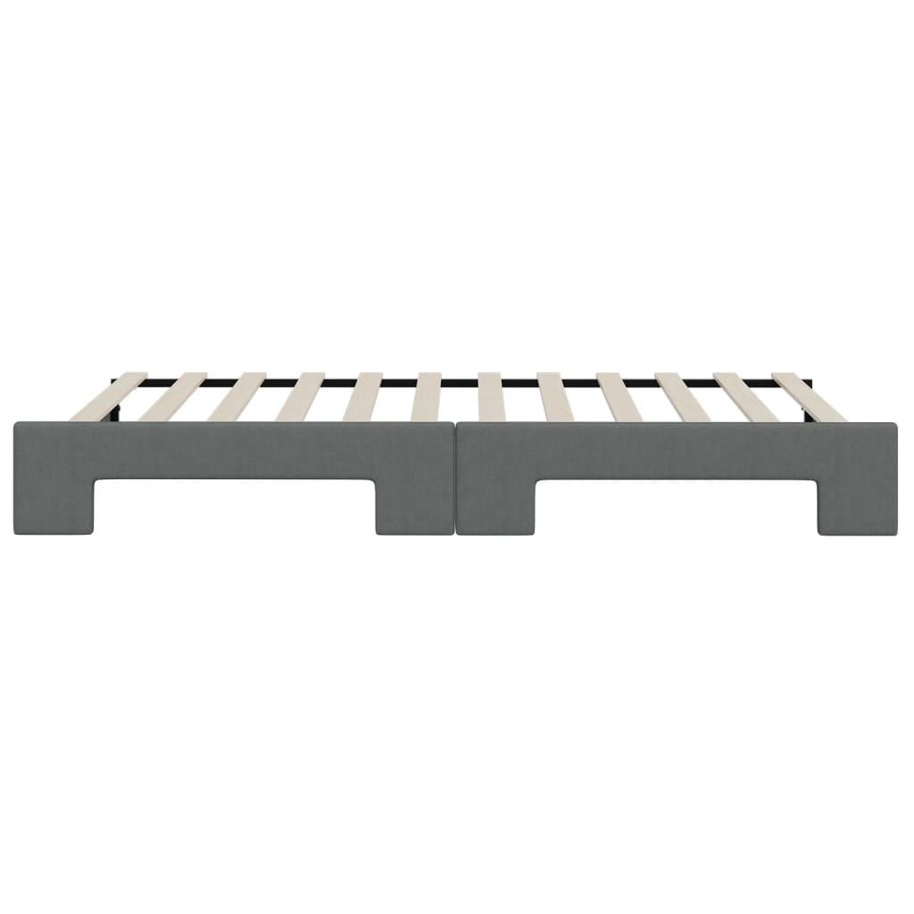 Lit de jour avec gigogne sans matelas gris foncé 100x200 cm - XIOS