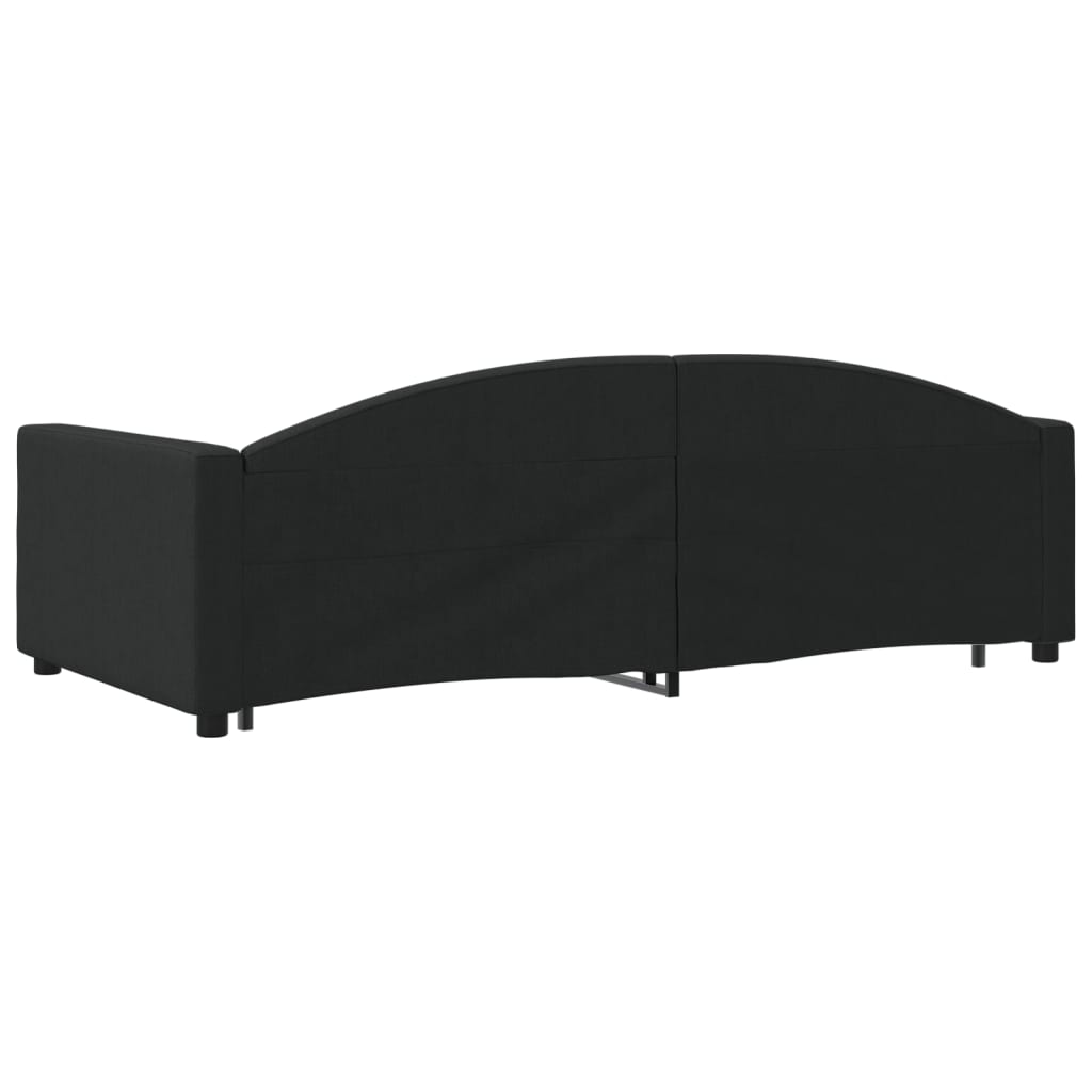 Lit de jour avec gigogne sans matelas noir 100x200 cm - XIOS