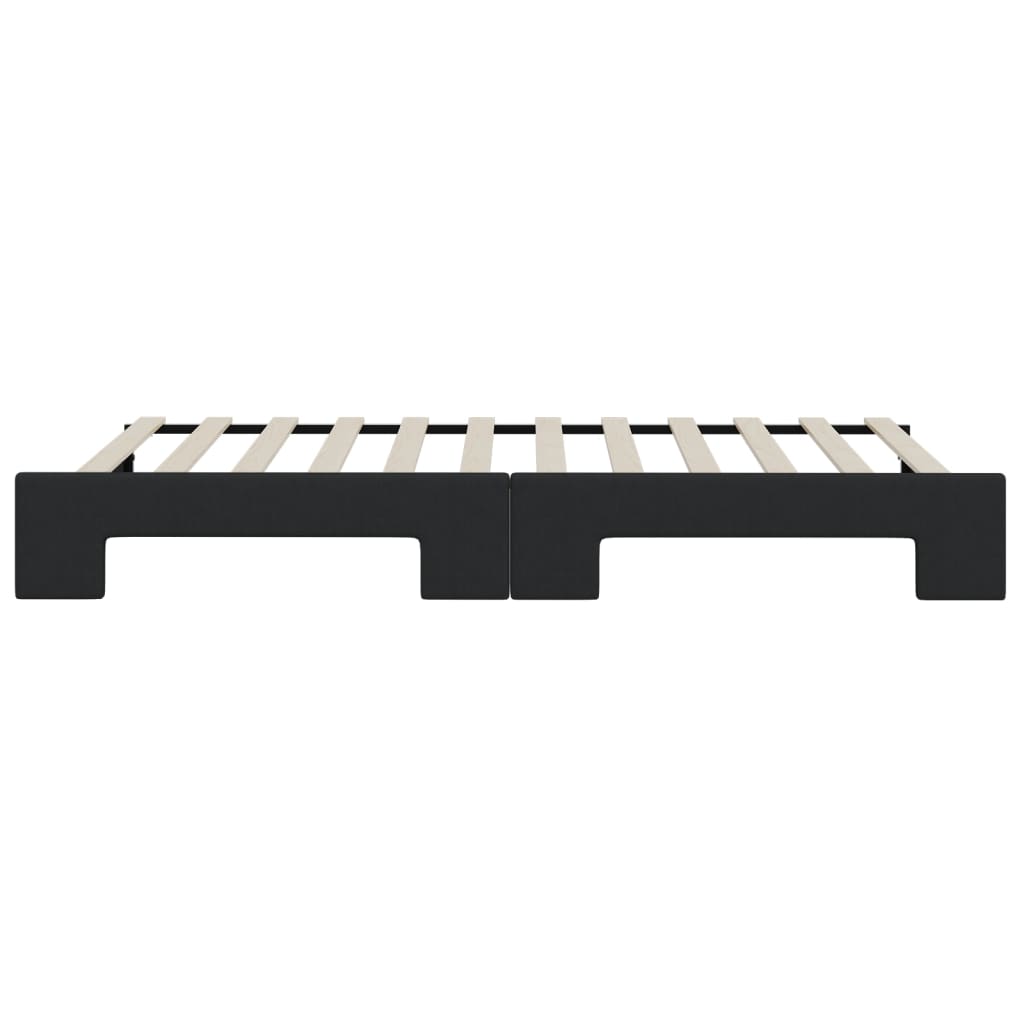 Lit de jour avec gigogne sans matelas noir 100x200 cm - XIOS