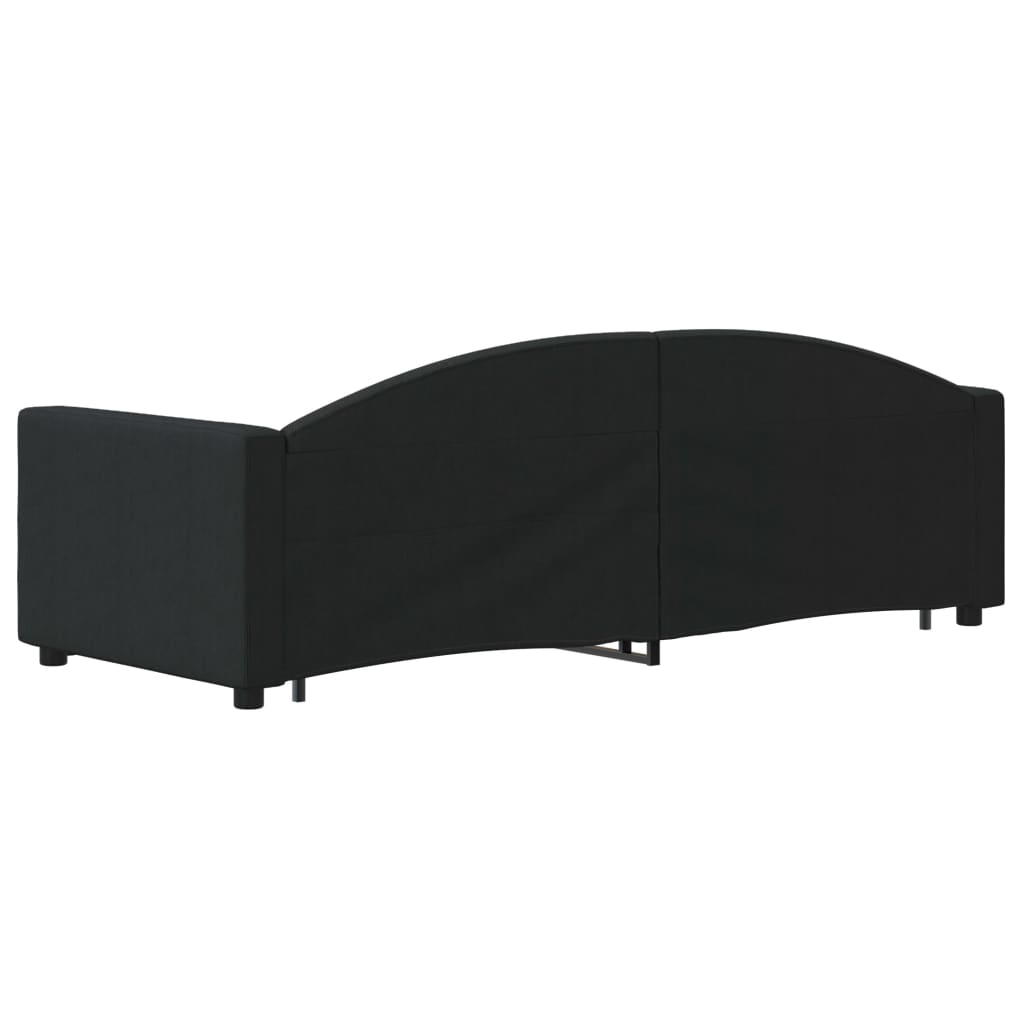 Lit de jour avec gigogne et tiroirs sans matelas noir 80x200 cm - XIOS