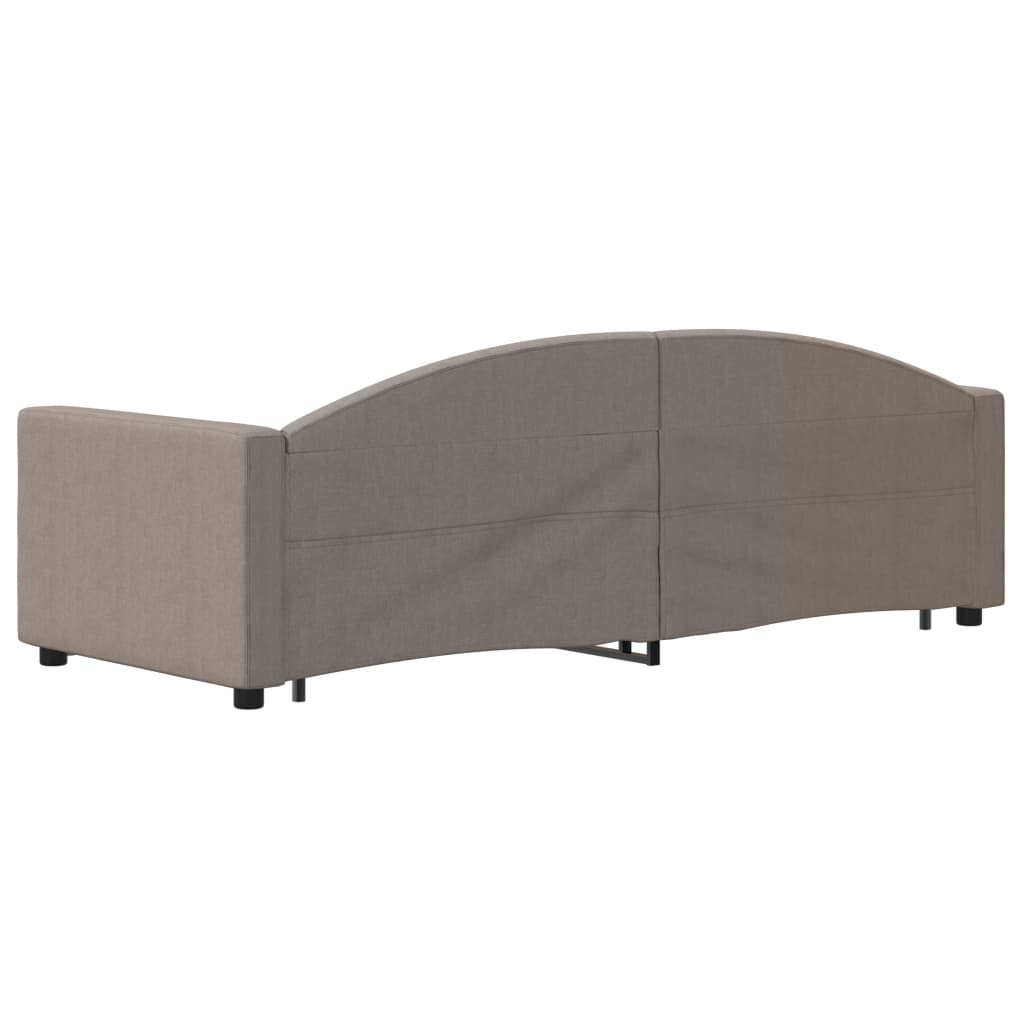 Lit de jour avec gigogne et tiroirs sans matelas taupe 80x200cm - XIOS