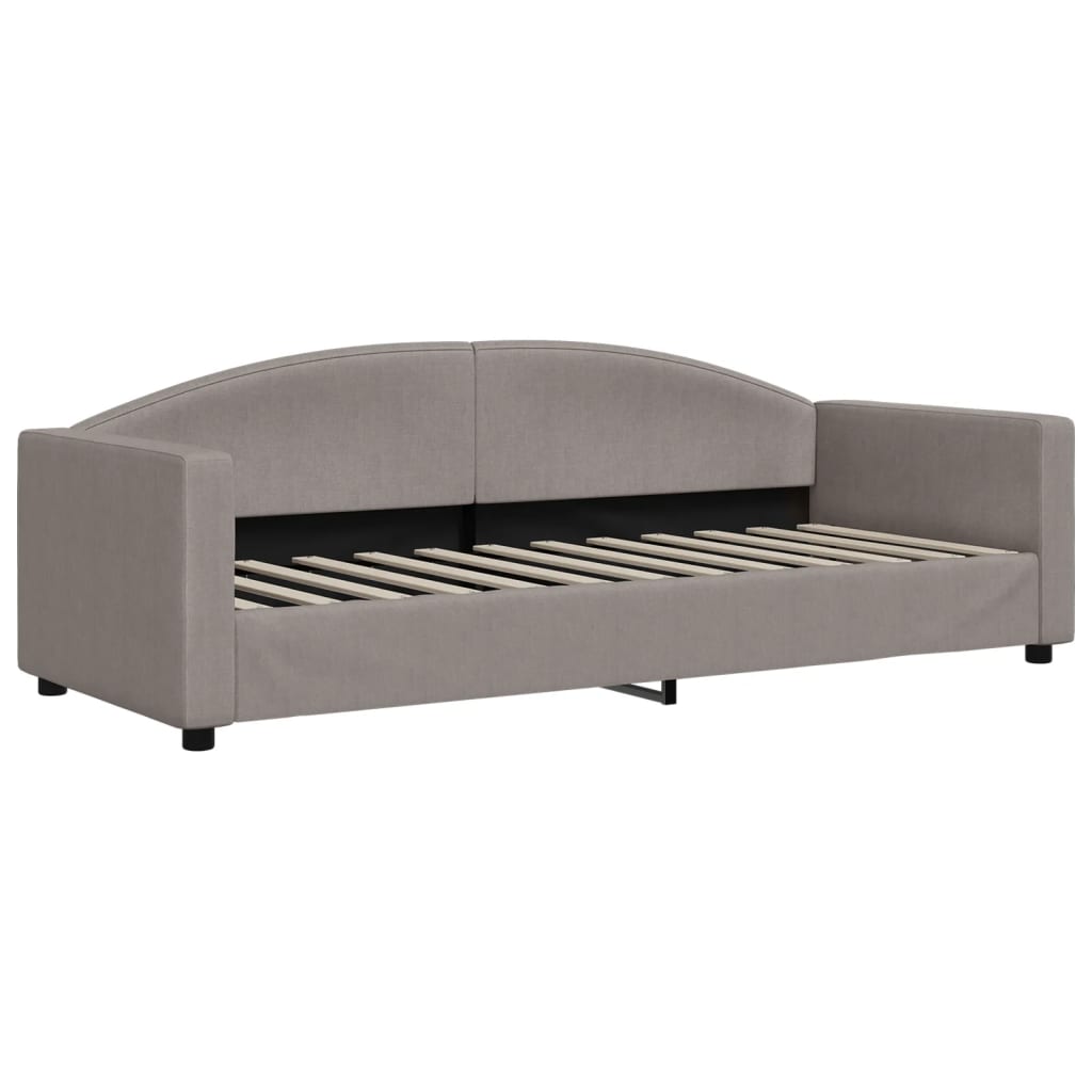 Lit de jour avec gigogne et tiroirs sans matelas taupe 80x200cm - XIOS