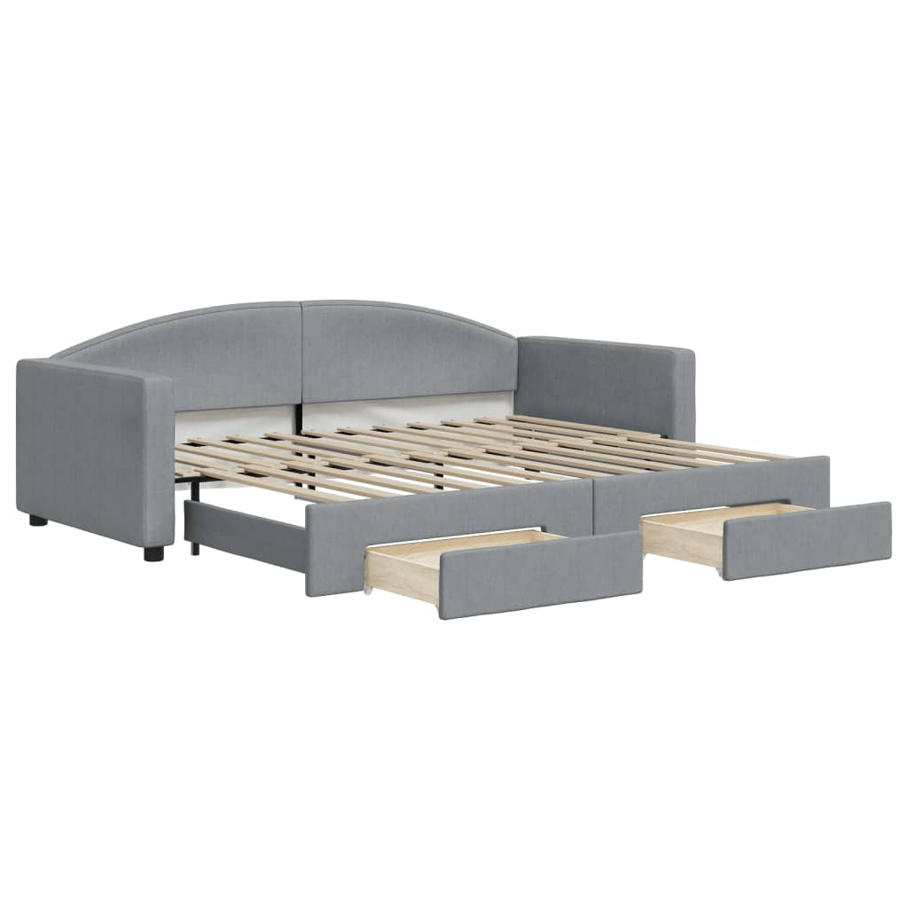 Lit de jour avec gigogne et tiroirs sans matelas 90x200 cm - XIOS