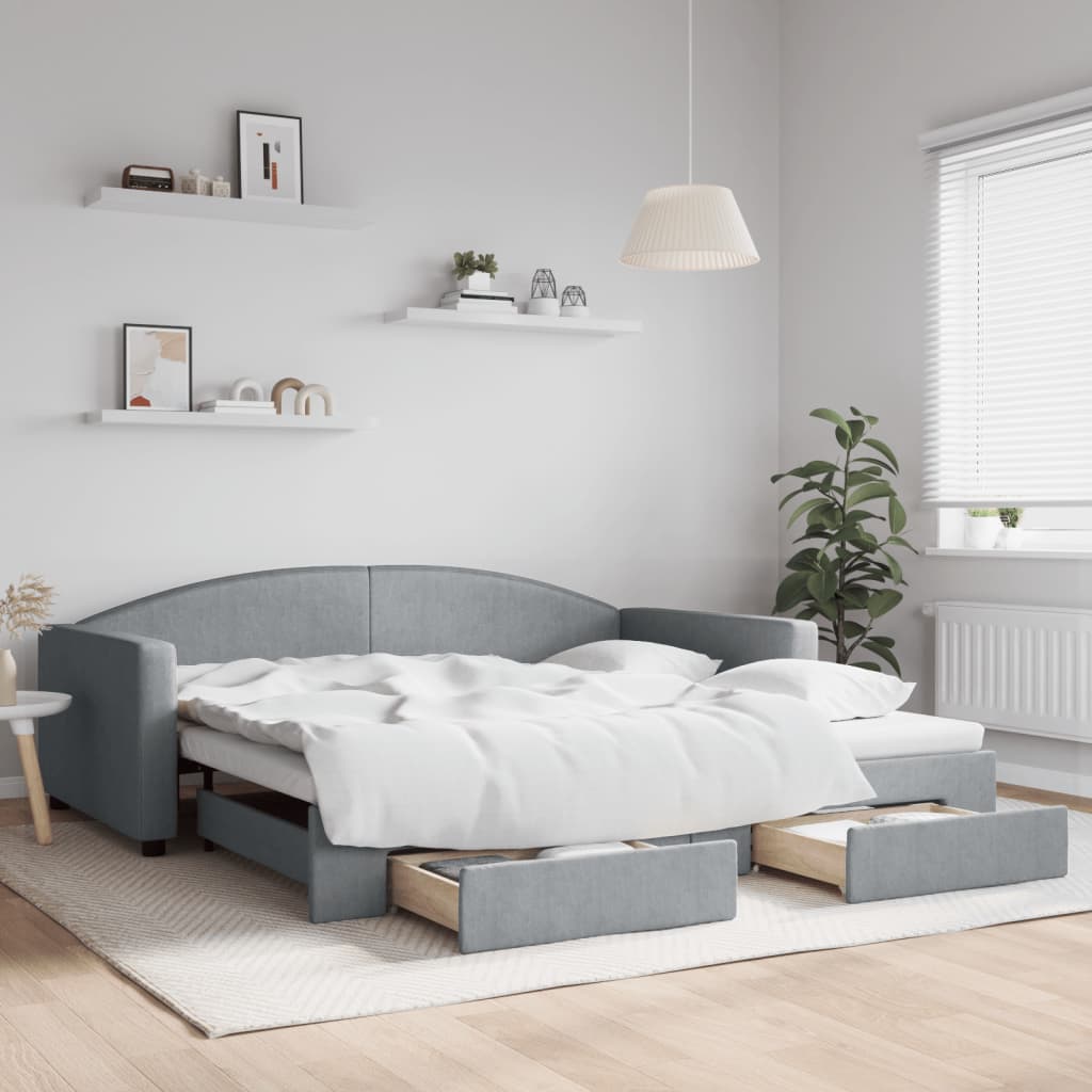 Lit de jour avec gigogne et tiroirs sans matelas 100x200 cm - XIOS
