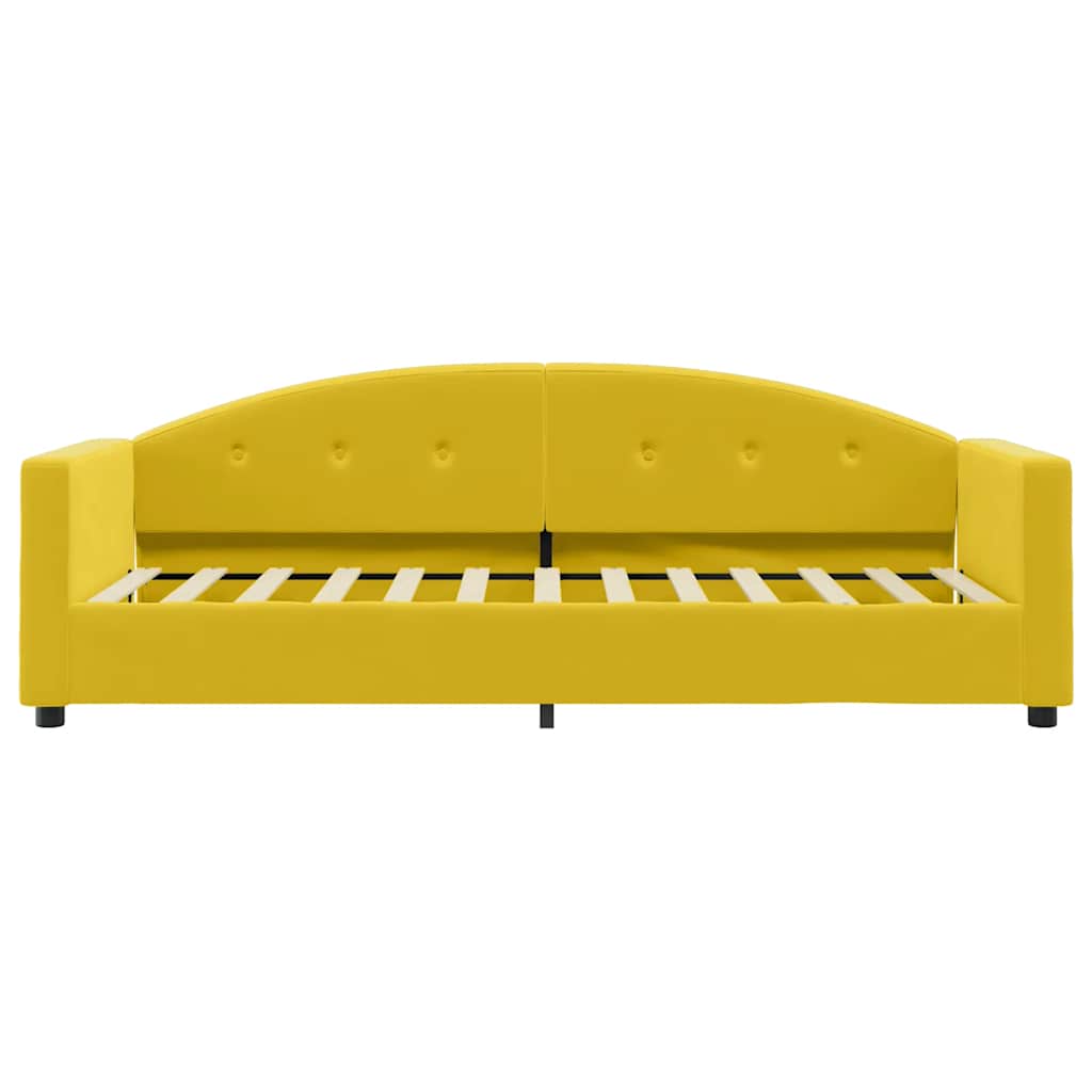 Lit de jour avec matelas jaune 80x200 cm velours - XIOS