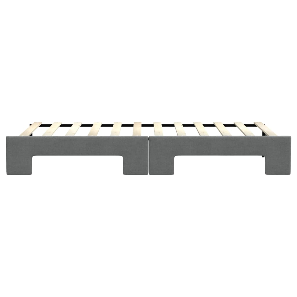Lit de jour avec gigogne sans matelas gris foncé 80x200 cm - XIOS