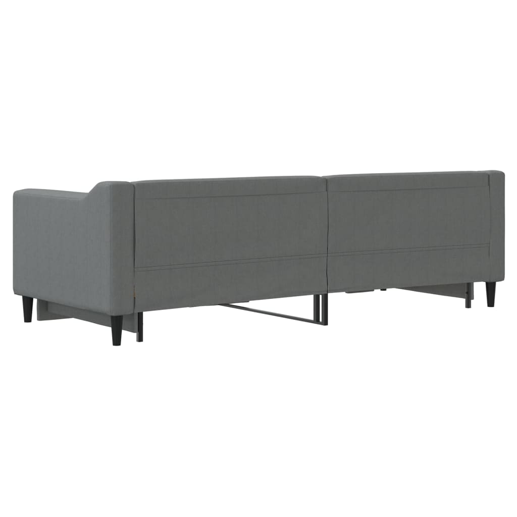 Lit de jour avec gigogne sans matelas gris foncé 80x200 cm - XIOS