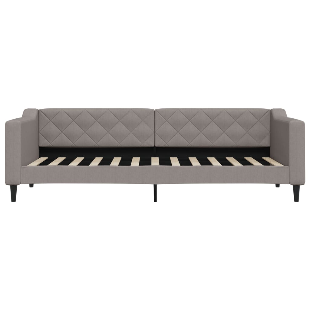 Lit de jour avec gigogne sans matelas taupe 80x200 cm - XIOS