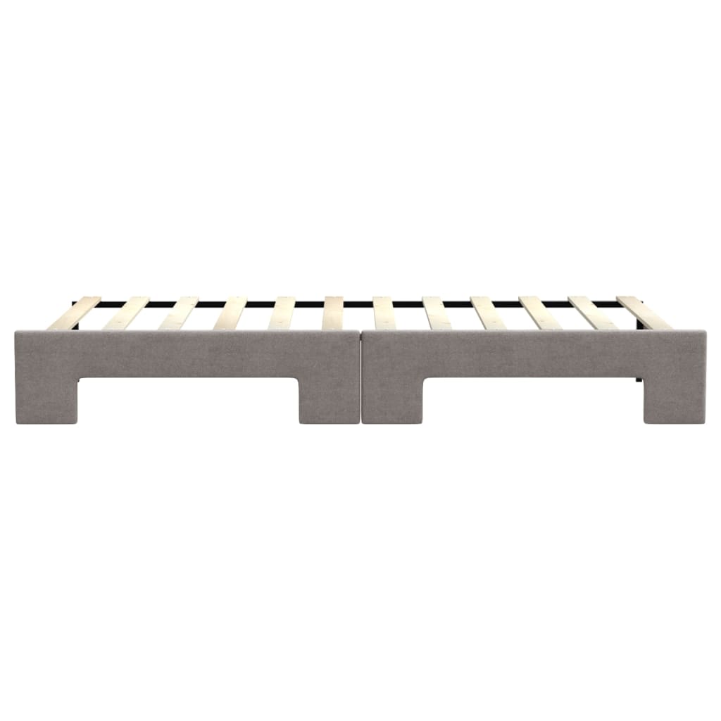 Lit de jour avec gigogne sans matelas taupe 80x200 cm - XIOS