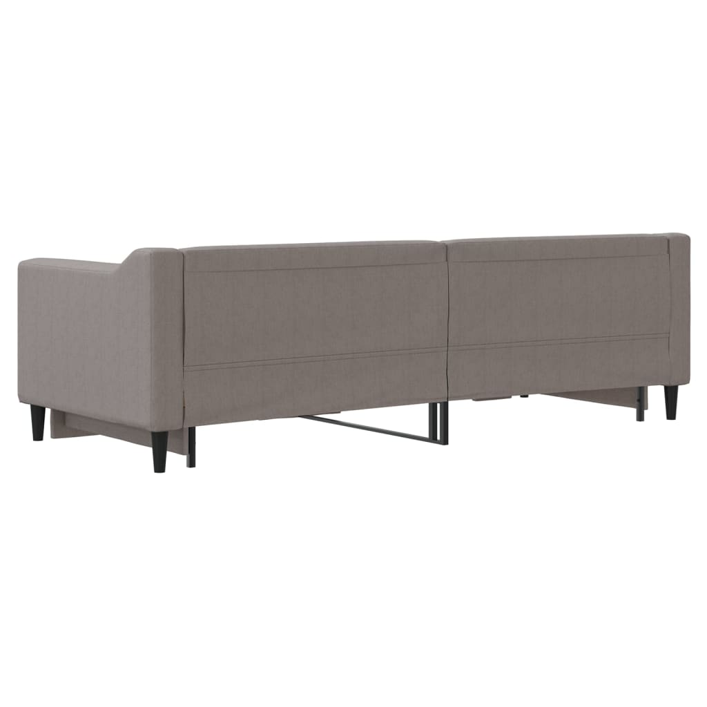 Lit de jour avec gigogne sans matelas taupe 80x200 cm - XIOS