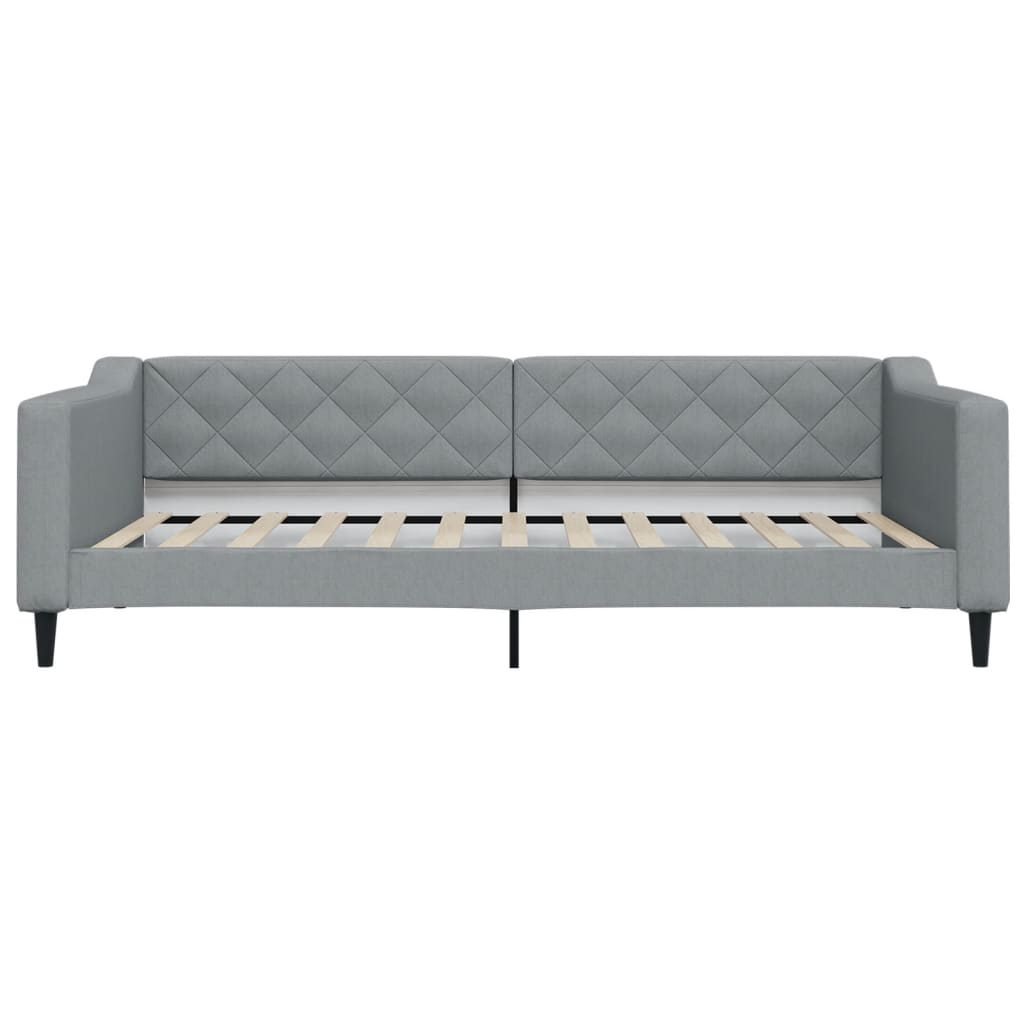 Lit de jour avec gigogne sans matelas gris clair 100x200 cm - XIOS