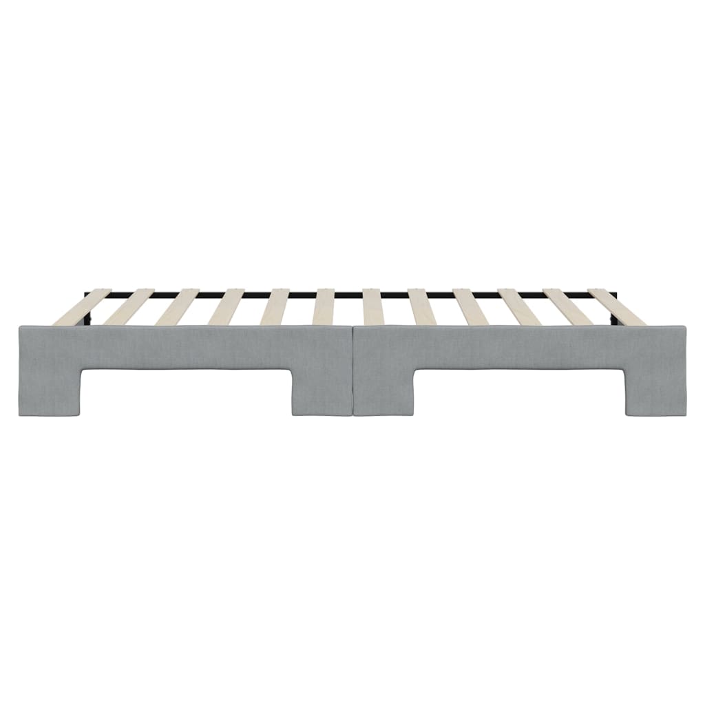 Lit de jour avec gigogne sans matelas gris clair 100x200 cm - XIOS