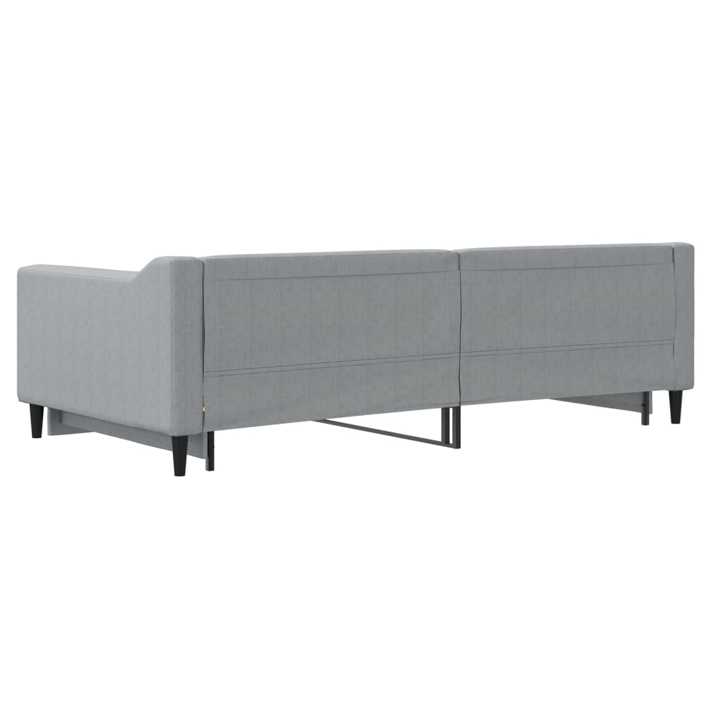 Lit de jour avec gigogne sans matelas gris clair 100x200 cm - XIOS