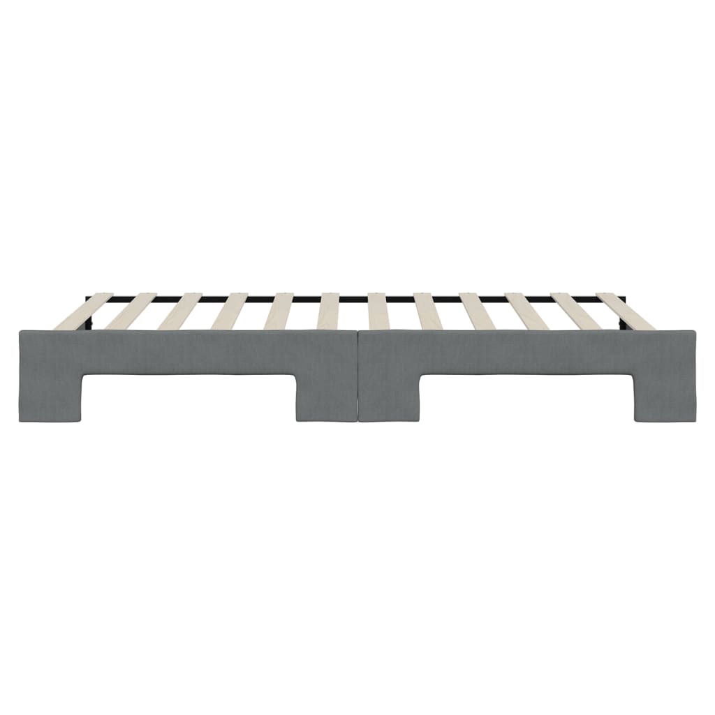 Lit de jour avec gigogne sans matelas gris foncé 100x200 cm - XIOS