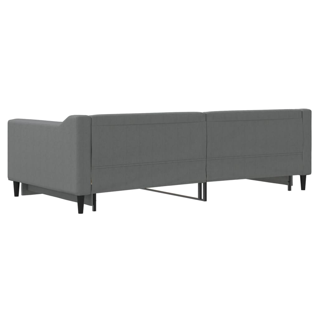 Lit de jour avec gigogne sans matelas gris foncé 100x200 cm - XIOS
