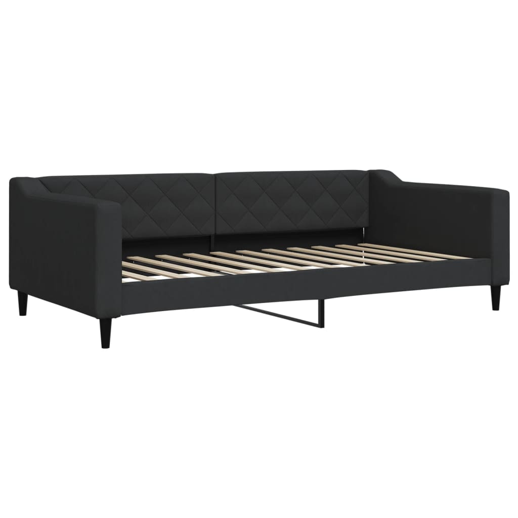 Lit de jour avec gigogne sans matelas noir 100x200 cm - XIOS