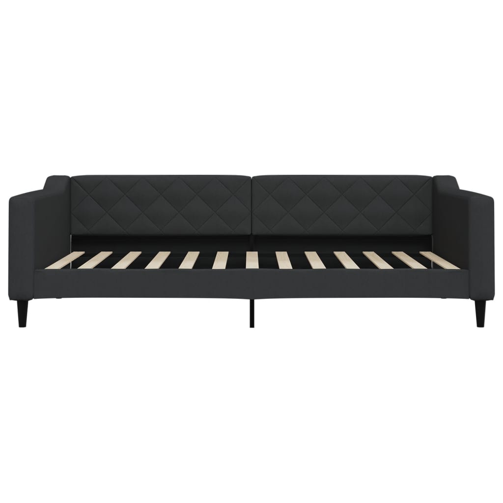 Lit de jour avec gigogne sans matelas noir 100x200 cm - XIOS