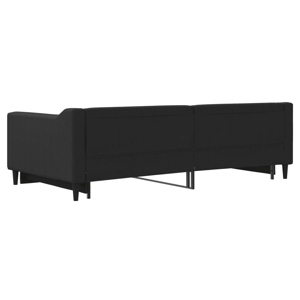 Lit de jour avec gigogne sans matelas noir 100x200 cm - XIOS