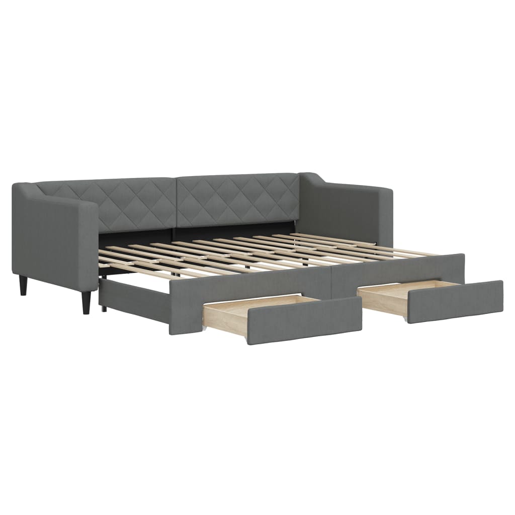 Lit de jour avec gigogne et tiroirs sans matelas 80x200 cm - XIOS