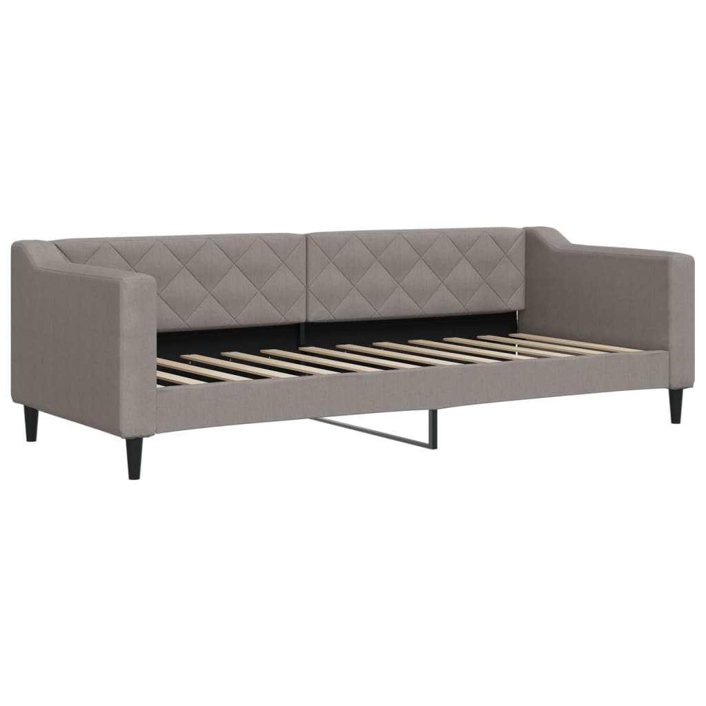 Lit de jour avec gigogne et tiroirs sans matelas taupe 80x200cm - XIOS
