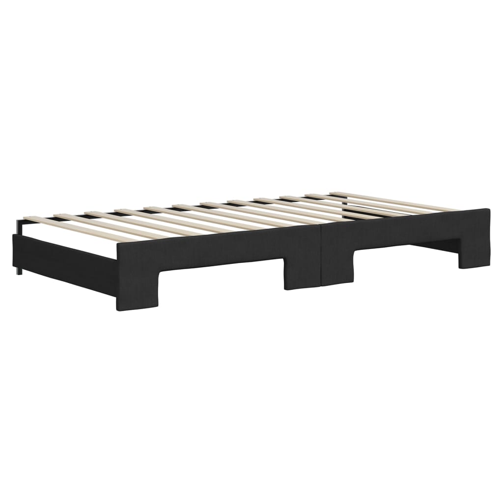 Lit de jour avec gigogne et tiroirs sans matelas noir 100x200cm - XIOS