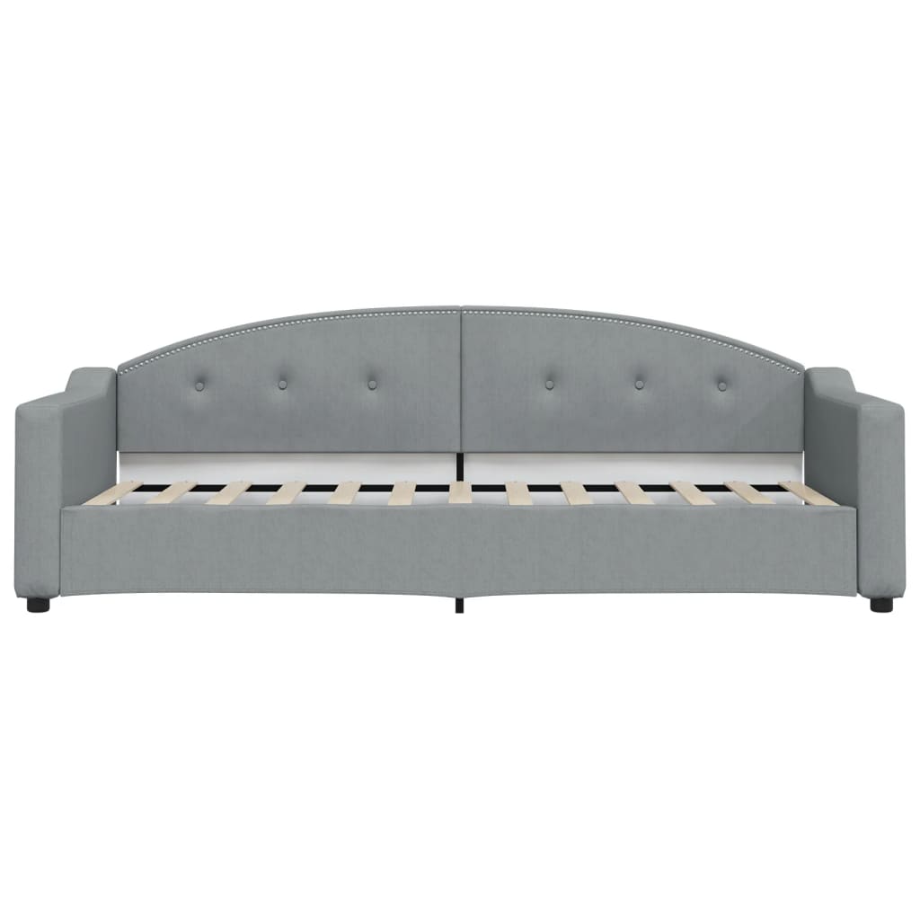 Lit de jour avec matelas gris clair 80x200 cm tissu - XIOS