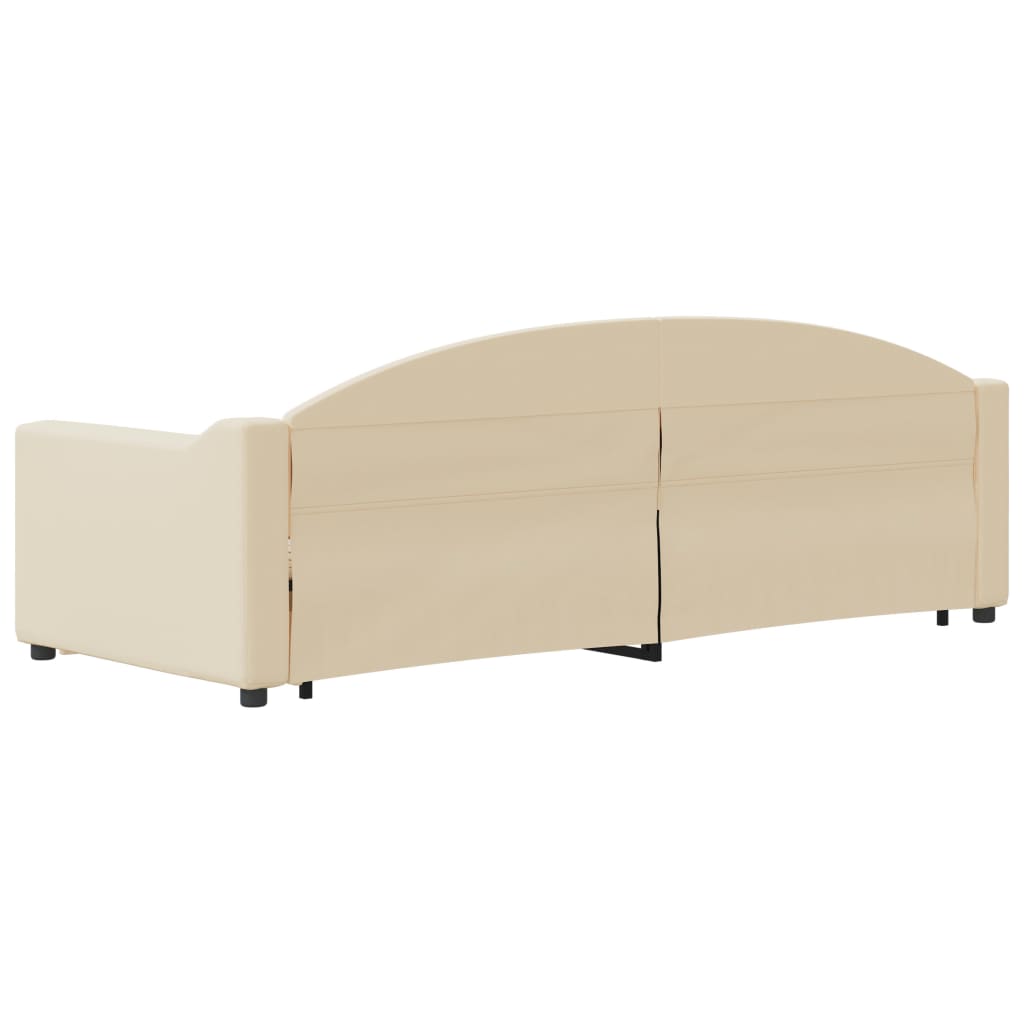 Lit de jour avec gigogne sans matelas crème 80x200 cm - XIOS