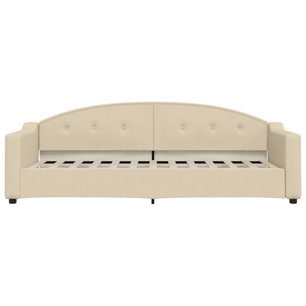 Lit de jour avec gigogne sans matelas crème 80x200 cm - XIOS