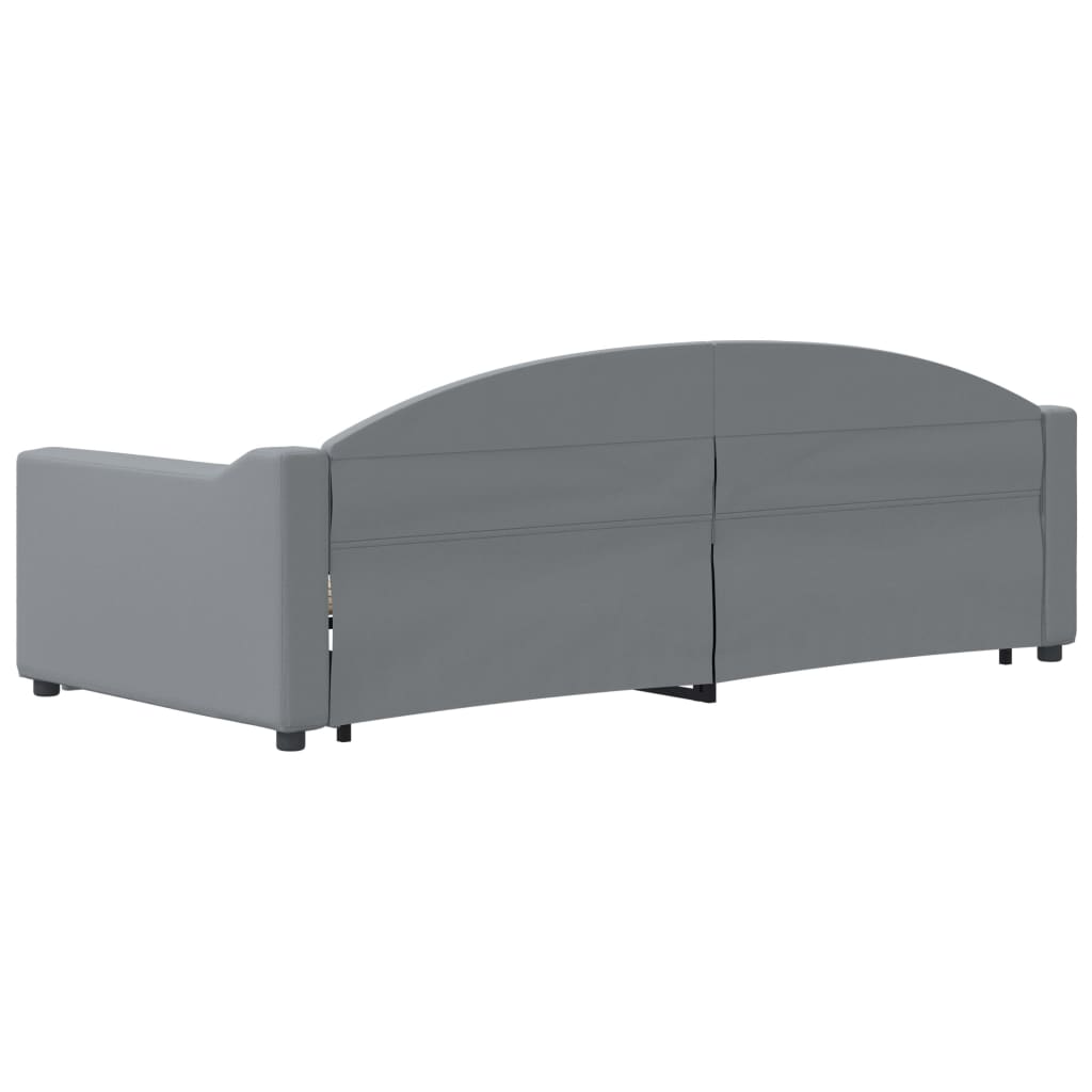 Lit de jour avec gigogne sans matelas gris clair 90x200 cm - XIOS