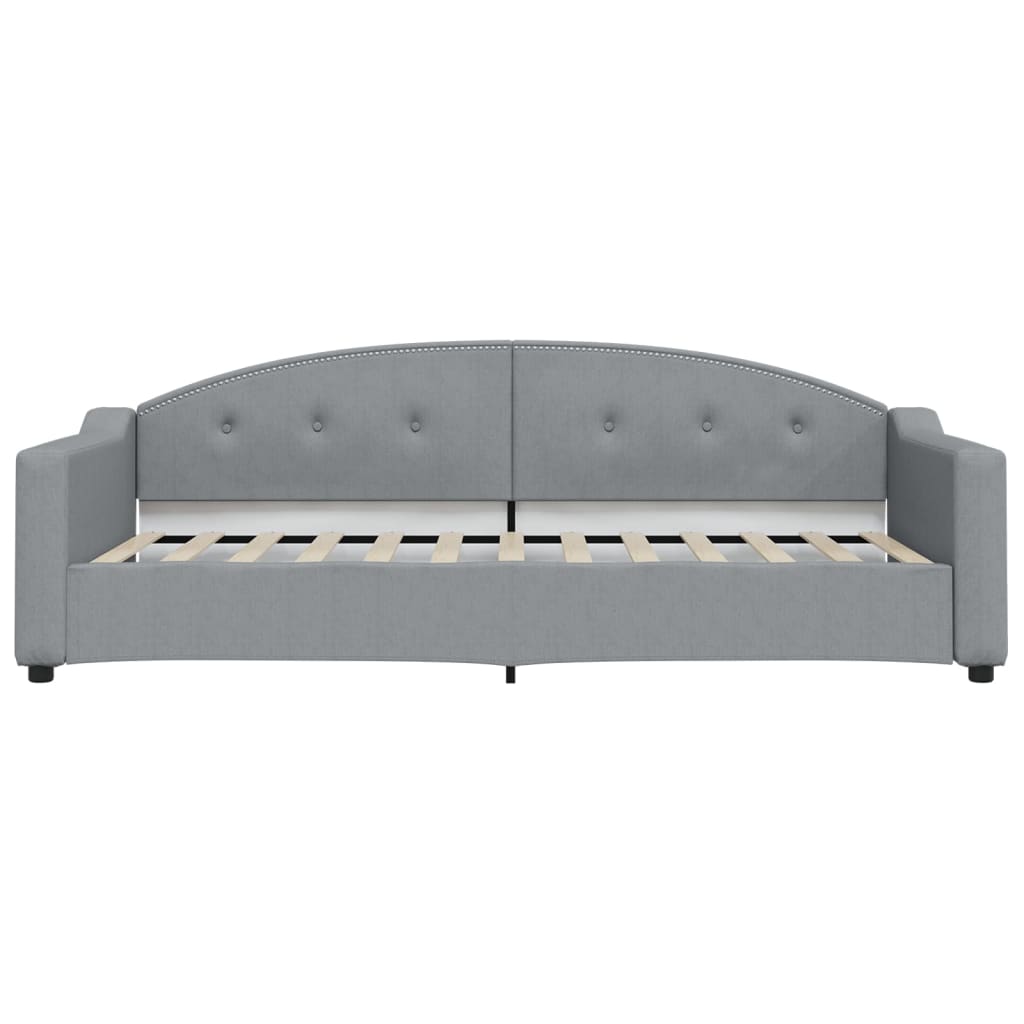 Lit de jour avec gigogne sans matelas gris clair 90x200 cm - XIOS