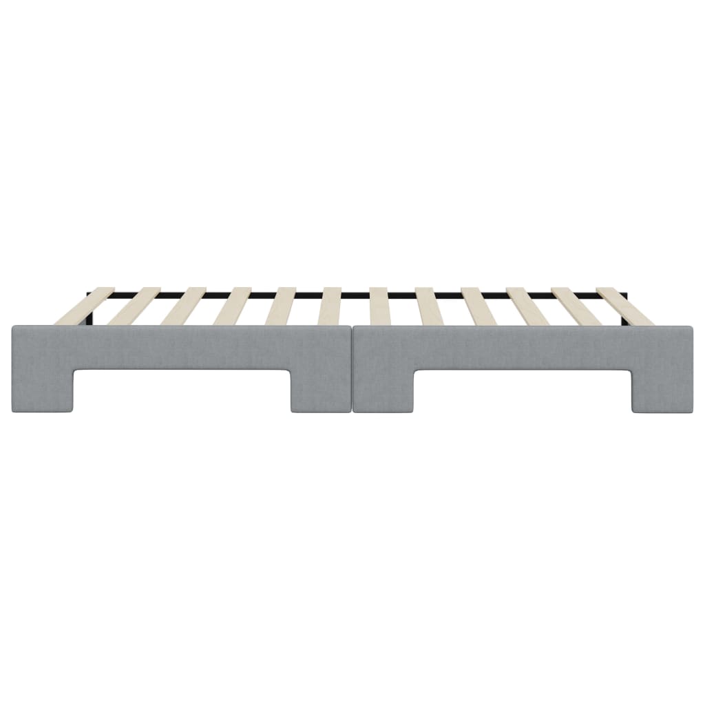 Lit de jour avec gigogne sans matelas gris clair 90x200 cm - XIOS