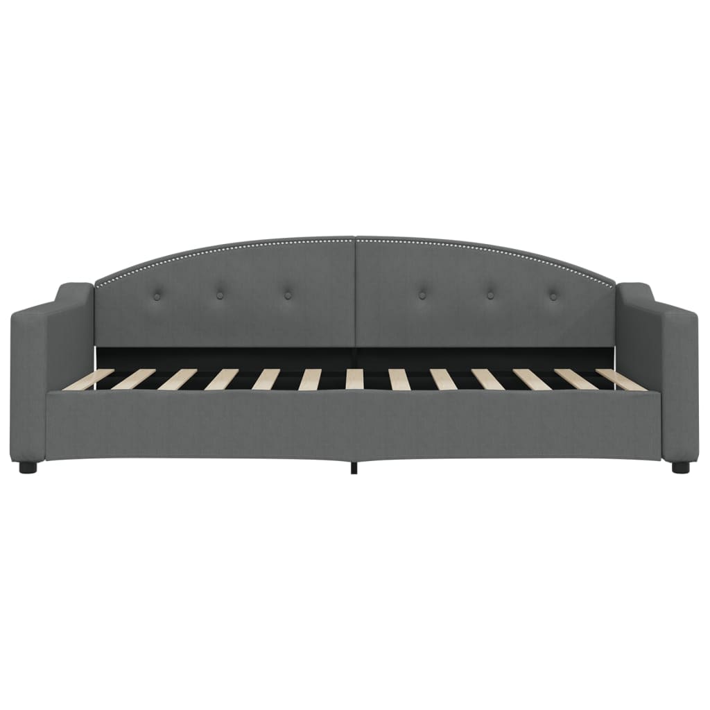 Lit de jour avec gigogne sans matelas gris foncé 90x200 cm - XIOS