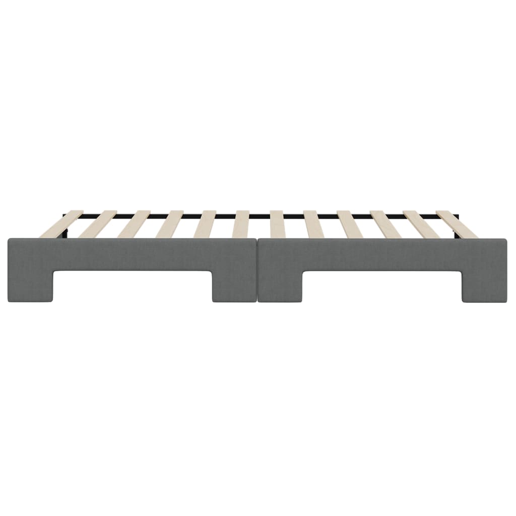 Lit de jour avec gigogne sans matelas gris foncé 90x200 cm - XIOS