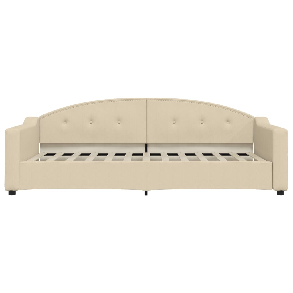 Lit de jour avec gigogne sans matelas crème 90x200 cm - XIOS