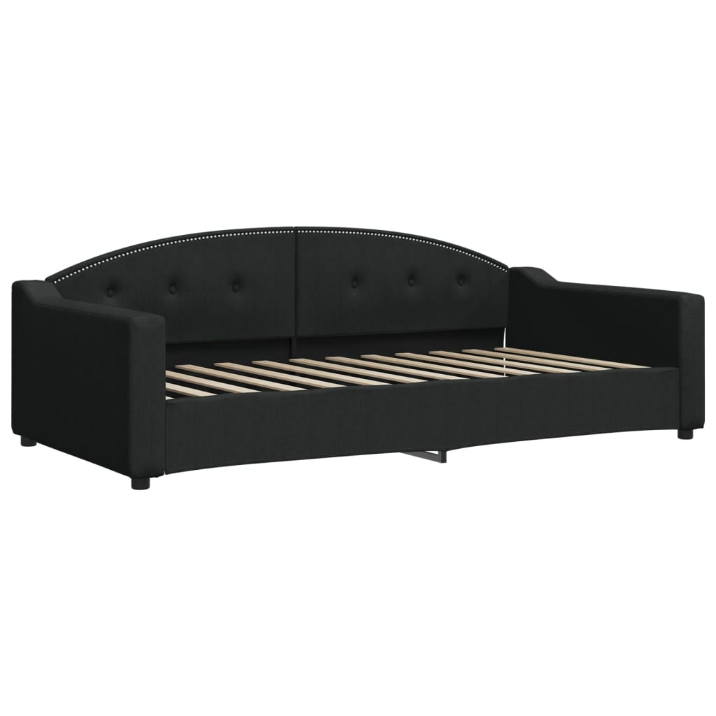 Lit de jour avec gigogne sans matelas noir 100x200 cm - XIOS
