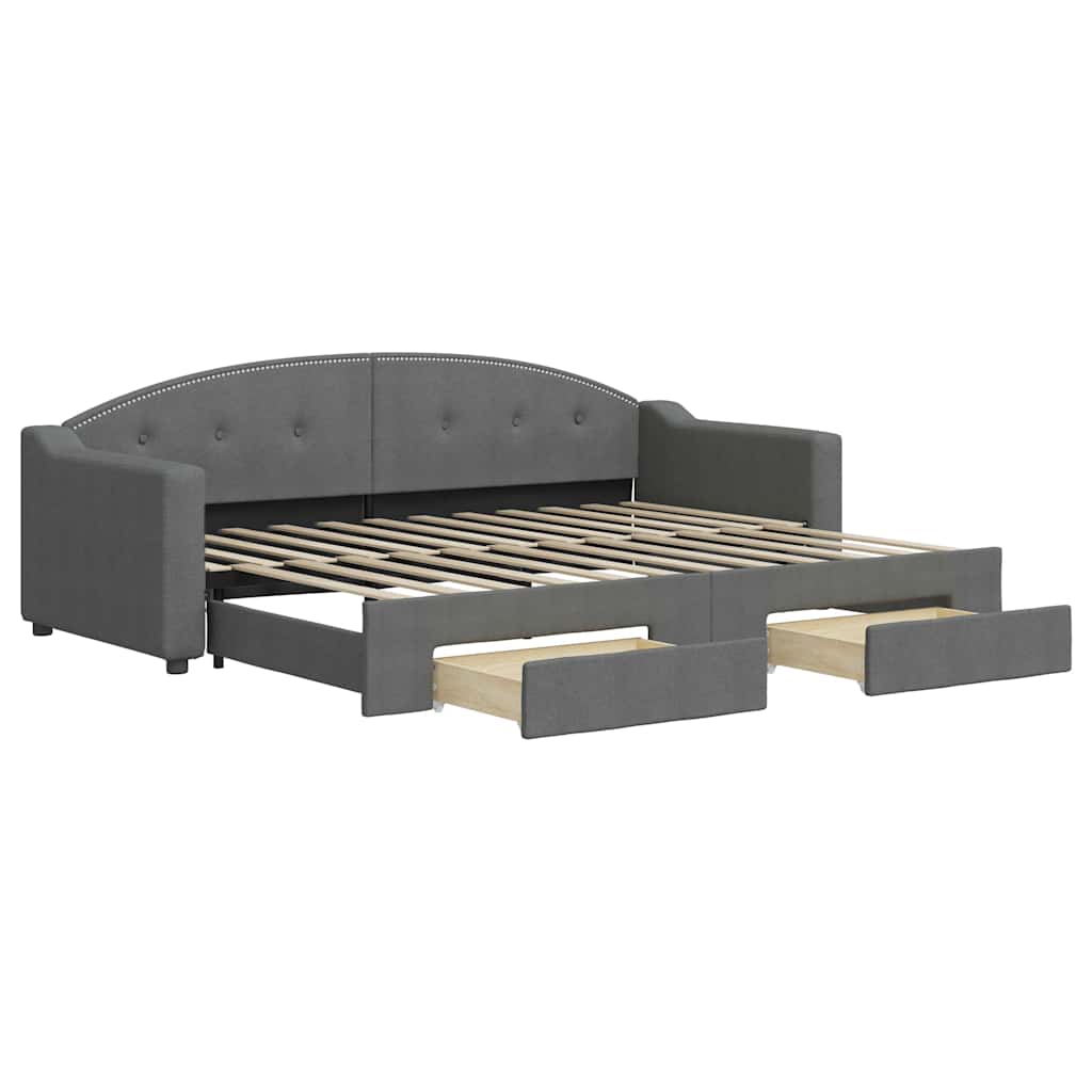 Lit de jour avec gigogne et tiroirs sans matelas 80x200 cm - XIOS