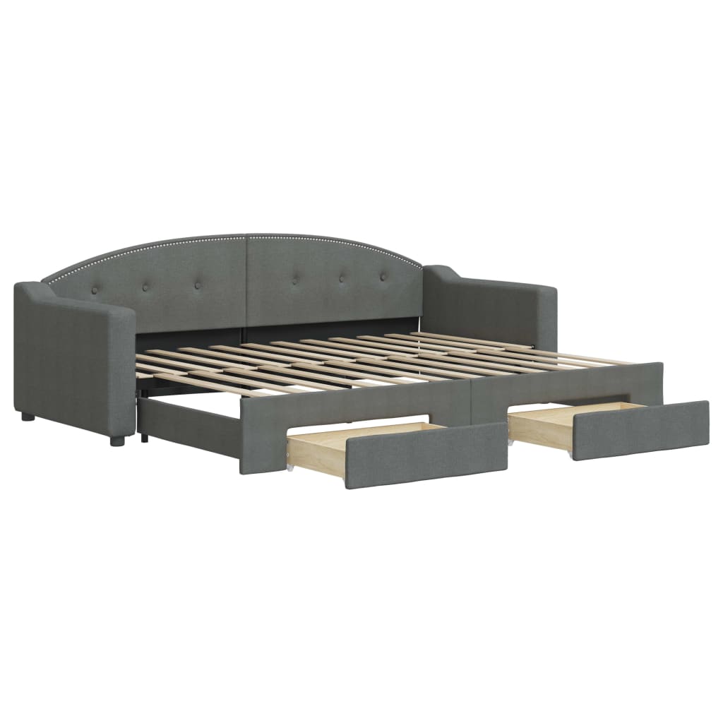 Lit de jour avec gigogne et tiroirs sans matelas 80x200 cm - XIOS