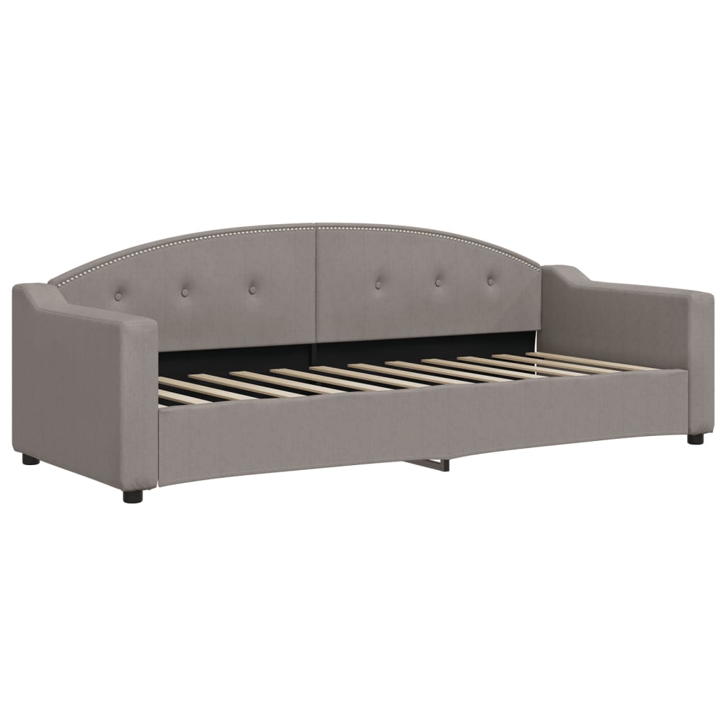 Lit de jour avec gigogne et tiroirs sans matelas taupe 80x200cm - XIOS
