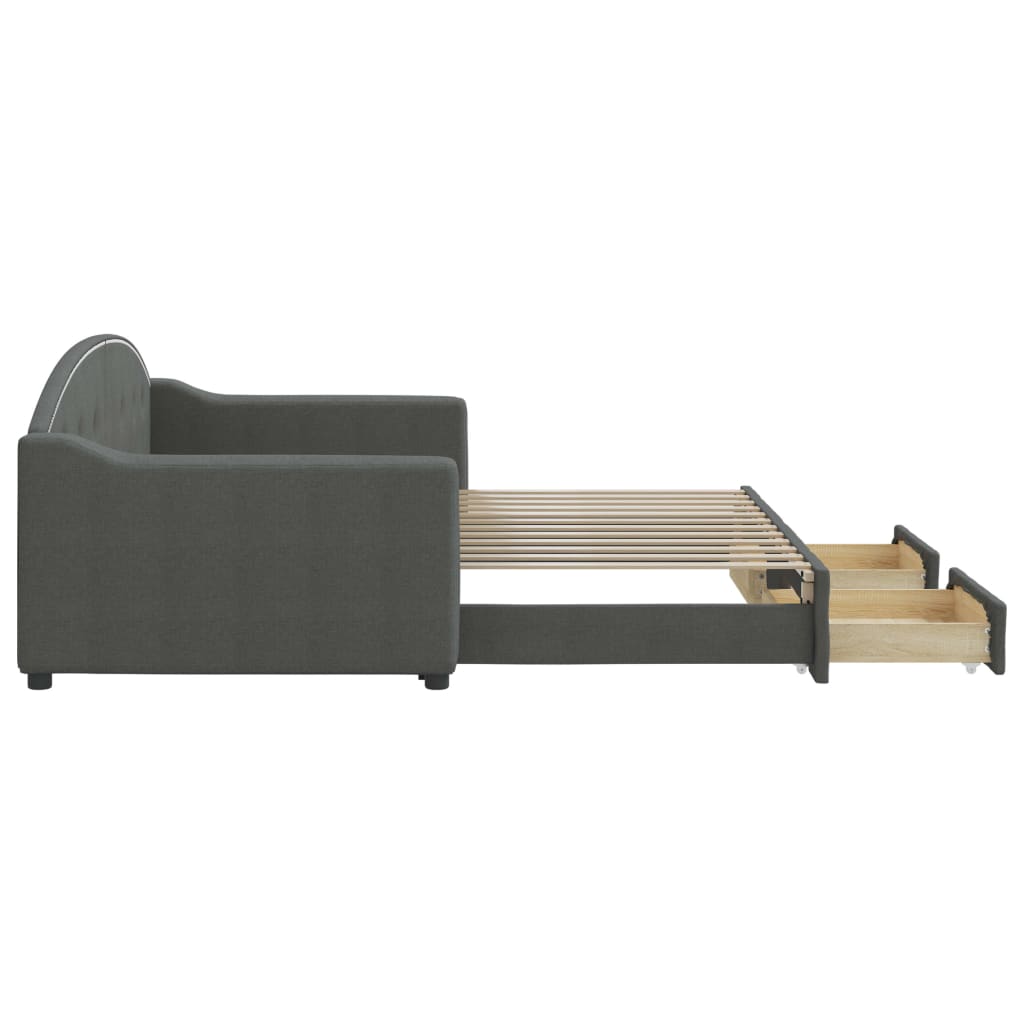 Lit de jour avec gigogne et tiroirs sans matelas 90x200 cm - XIOS