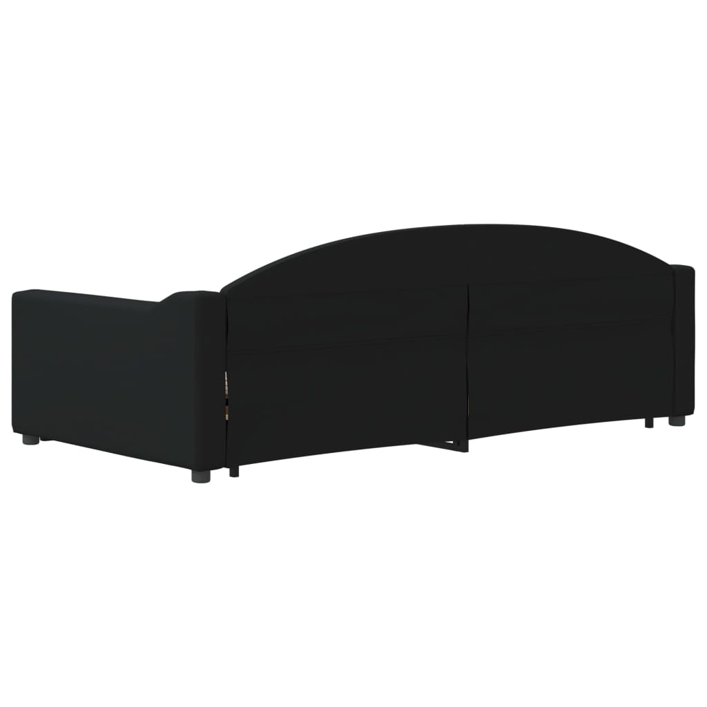 Lit de jour avec gigogne et tiroirs sans matelas noir 100x200cm - XIOS