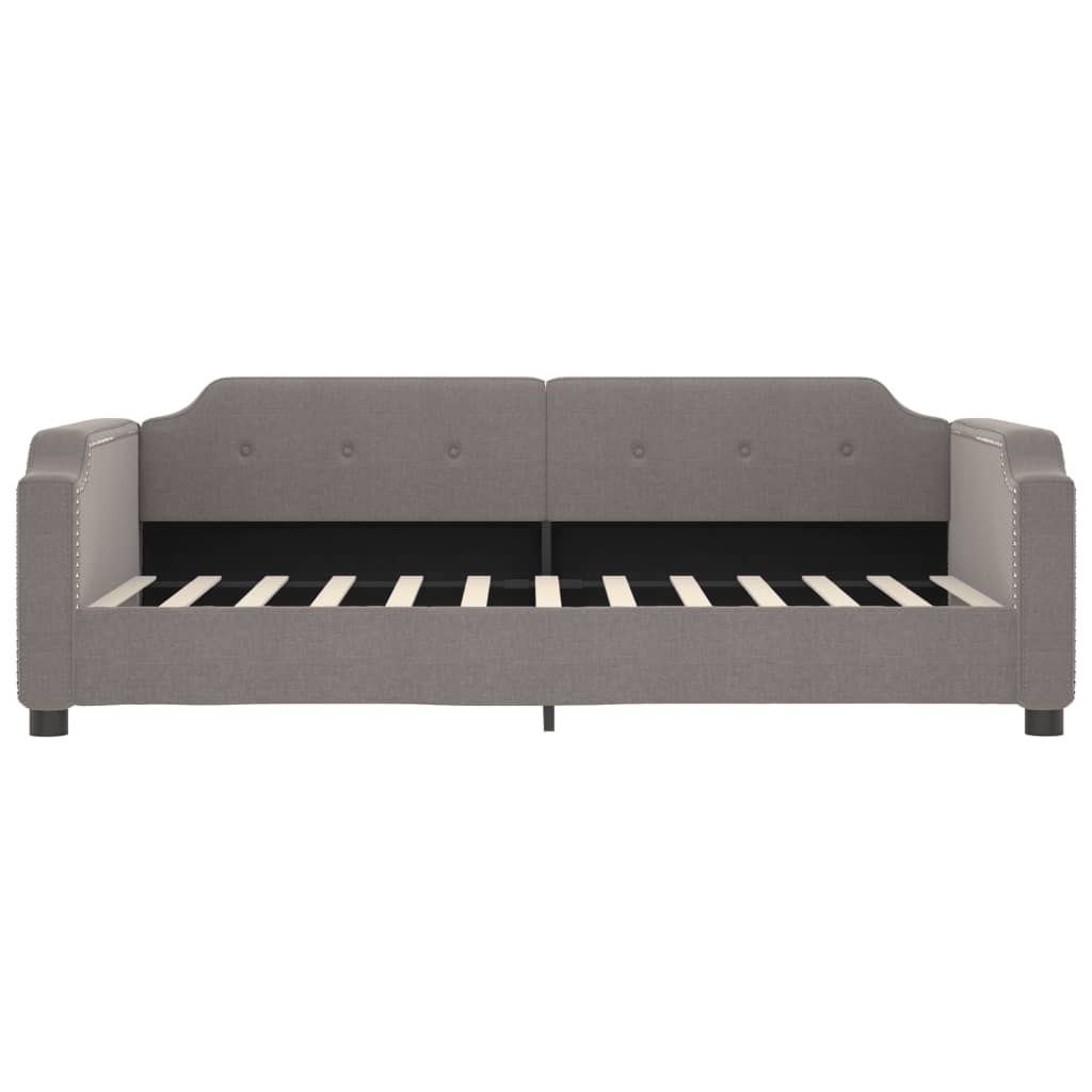 Lit de jour avec matelas taupe 80x200 cm tissu - XIOS
